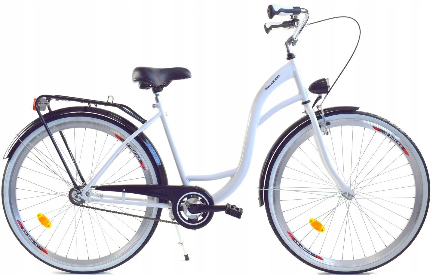 Viking Choice Meisjesfiets 26 inch wit met zwart - Dallas Bike - 2023 model