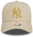 New Era Casquette Trucker New York Yankees 9FORTY MLB Metallic pour femmes