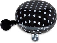 Basil Big Bell Polkadot Fietsbel - Zwart / Wit - 80 mm