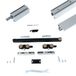 Argenta Xperta set 4m rail - alu - vloerplint - Enkele deur - inbouw auto fix