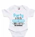 Bellatio Decorations Baby rompertje - party - blauw - kraam cadeau - babyshower - cadeau romper 80