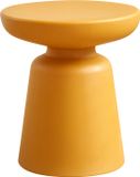 en.casa Bijzettafel Posio ronde salontafel 40 cm geel