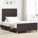 Maison Exclusive - Lit frame with headboard dark brown 120 x 200 cm, fabric
