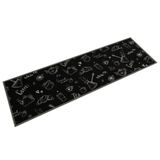 vidaXL Tapis de cuisine lavable imprimé matin 45x150 cm velours noir