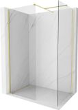 Mexen Kioto-X paroi de douche Walk-in 100 x 90 cm, transparent 10 mm, or brossé