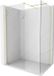 Mexen Kioto-X paroi de douche Walk-in 100 x 90 cm, transparent 10 mm, or brossé
