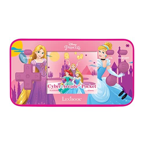 Lexibook Disney's Princesses Cyber Arcade Pocket-gameconsole, 150 gaming, LCD, op batterijen, roze, JL1895DP