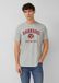s.Oliver T-shirt Homme M Gris chiné Manches courtes Col rond Coton Casual