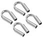 Icecat set de 4 pièces, gants entièrement couvrants en acier inoxydable, argent, pour utilisation avec câble métallique de 8 mm