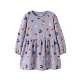 NAME IT MINI midi sweatjurk met print - lila