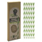 Ökolution 20 stuks FSC papieren drinkrietjes wegwerp rietjes in groen en wit - 19 cm lang - voor grillen of kinderverjaardag - FSC-papier - duurzaam verpakt