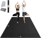 VEVOR Trainingsmat Antislip Yogamat Gymgymnastiekmat 2,7x1,8m Zwart PVC 7mm
