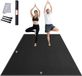 VEVOR Trainingsmat Antislip Yogamat Gymgymnastiekmat 2,7x1,8m Zwart PVC 7mm