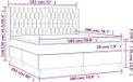 vidaXL Boxspringbed met matras, stof, lichtgrijs, 180x200 cm