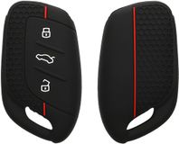 kwmobile autosleutel hoesje geschikt voor MG 3-knops ZS MG4 MG5 MG6 hoes - Siliconen autosleutel behuizing - Auto sleutel case met honingraat - Sleuteletui in zwart