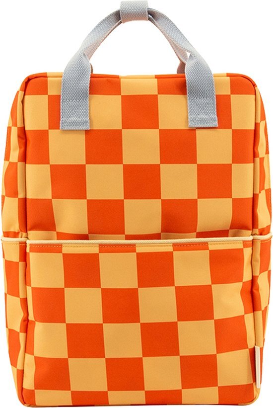 Sticky Lemon rugzak Farmhouse L Checkerboard geel/rood