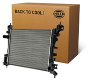 HELLA 8MK 366 301-841: Radiateur, refroidisseur d'eau, radiateur moteur pour OPEL Corsa D (3 portes), Corsa E (3 portes), Adam (M13), convient pour VAUXHALL