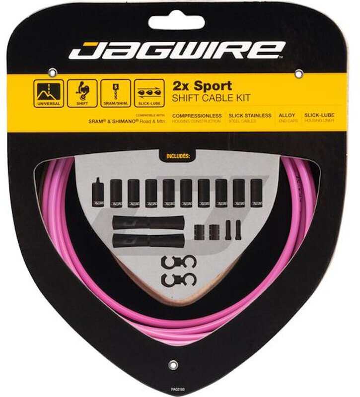 Jagwire 2X Sport Shift Schakelkabel Set voor Shimano/SRAM, pink