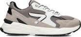 HUB Heren Lage sneakers Chunky zool Grid - Taupe - Suède - Maat 43