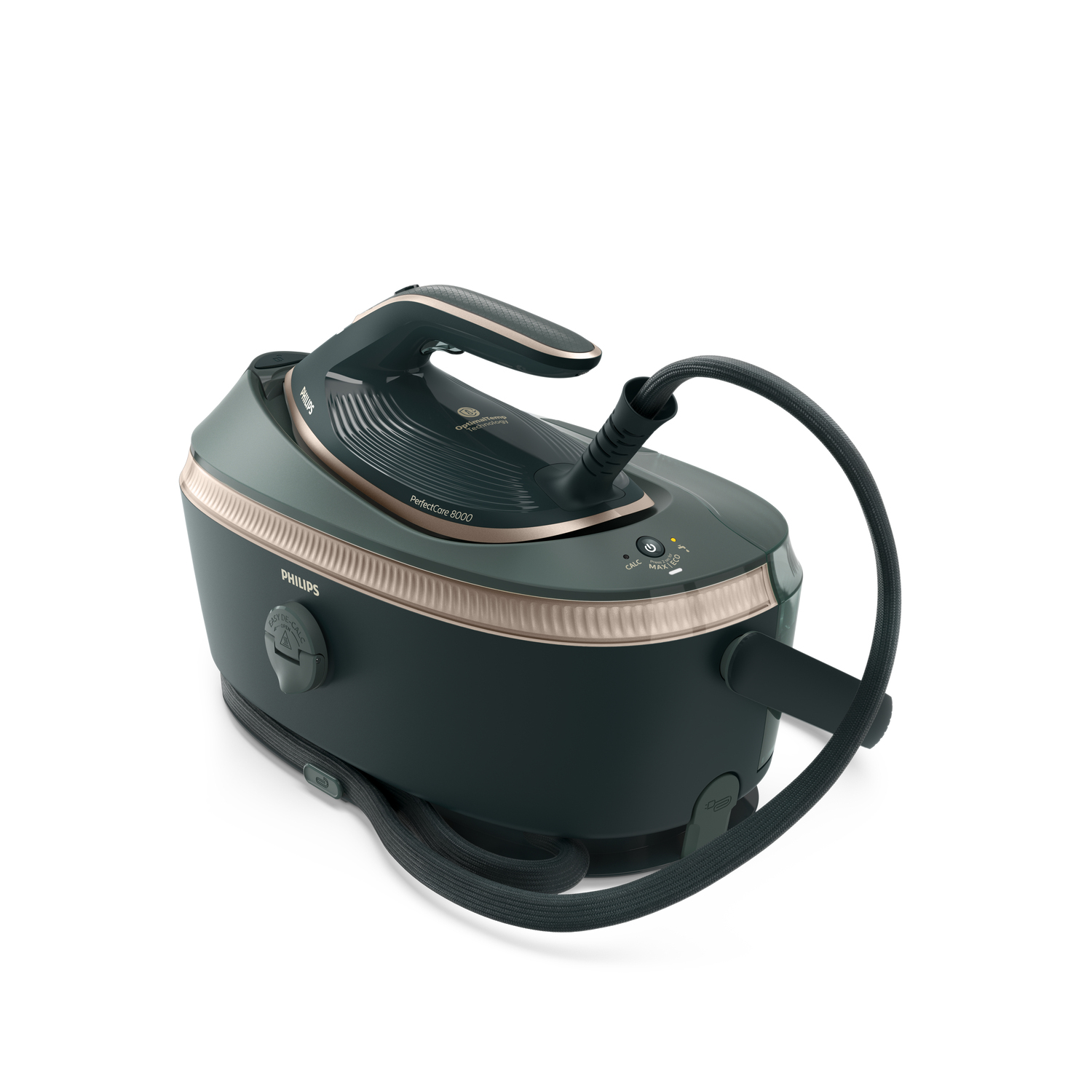 Philips Dali PerfectCare 8000 Series Steam Generator Iron - 3120W, 750 g/min Steam Boost, SteamGlide Elite Soleplate, 9 bar Max Pressure, 1.4L Tank, 210 g/min Continuous Steam, Grey