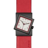 Rolf Cremer Turn-S 507711 Horloge Dames 23 mm Wit Zwart Rood Leer Staal