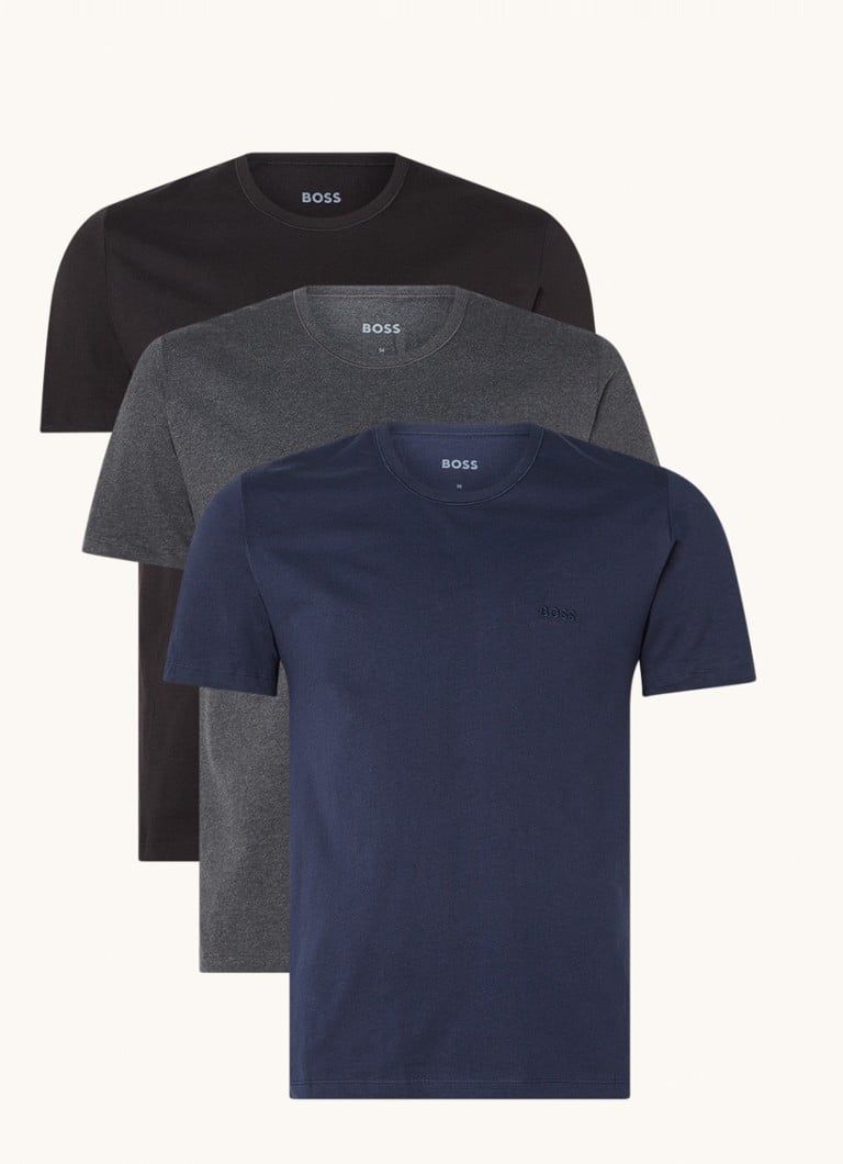 HUGO BOSS T-shirt met ronde hals - 3-pack