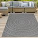 Teppich-Traum Buitenkleed rundervacht etnisch patroon antraciet/zwart 160x220 cm