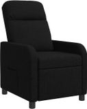 vidaXL Recliner Zwart Stof