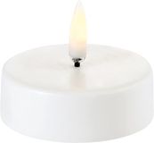 Uyuni Led Theelicht XL - Ø6,1cm x 2,2 cm - Maxi Waxinelichtje - Blanc