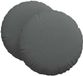 vidaXL Zitkussens 2 st stof donkergrijs ø60 x 21 cm