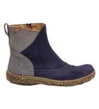 El Naturalista Nido 5450 Enkellaarzen Dames Blauw Nubuck Leer Ritssluiting Ronde neus