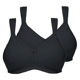 Susa Damesbeha (verpakking van 2 stuks), zwart, 95A