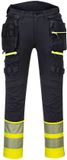 Portwest DX4 Hi-Vis afneembare holsterzak klasse 1 broek DX445 - Geel/Zwart - 34