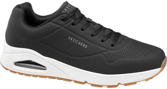 SKECHERS Heren Zwarte sneaker vetersluiting - Maat 40