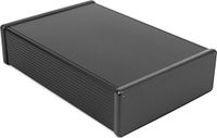 Hammond Electronics 1455U2801BK Universele behuizing - 280 x 191 x 66 mm - Aluminium - Zwart