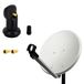 PremiumX 45 cm satellietantenne, SAT-antenne, enkele LNB, 2x F-connector