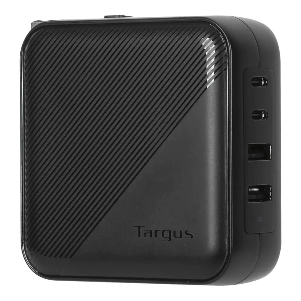 Targus 100W GaN Universal Charger - 4-Port, USB-C, Power Delivery, Black