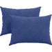 DESIGN IN Coussins De Canapé 2 Pcs Bleu Police 70 X 50 Cm