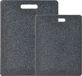 ZELLER Set de planches à découper - plastique - aspect granit - 30 x 20 cm - gris