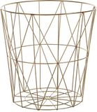 Beliani Lanark table d'appoint - Or/couleur bois clair - MDF - 40cm
