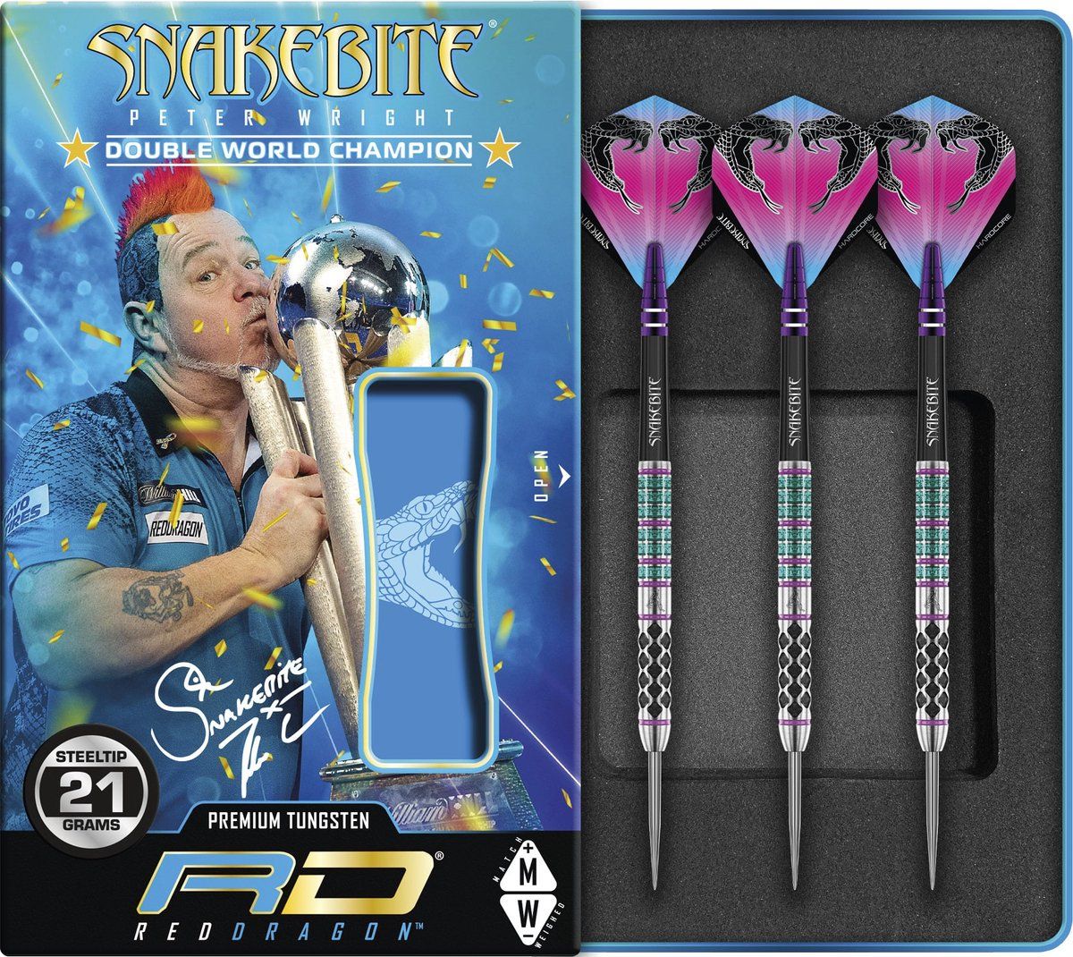 Red Dragon Peter Wright Snakebite Supa-Venom 90% 21 gram - Regenboog