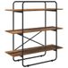 vidaXL Boekenplank - 3-laags - 100 x 35 x 105 cm - PB - Eikenhout