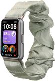kwmobile elastisch bandje voor smartwatch - geschikt voor Huawei Band 11 / Band 11 Pro - Horlogebandje van katoen - In pastelgroen