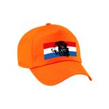 Bellatio Decorations Holland fan pet / cap oranje - Nederlandse vlag met leeuw - kinderen - EK / WK / Koningsdag - Nederland supporter petje / kleding