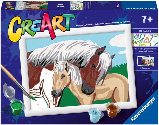 Ravensburger CreArt Mother & Foal - Schilderen op nummer voor kinderen