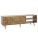 FineBuy meuble TV 160x40x51 cm décor chêne marron, meuble TV motif carreaux