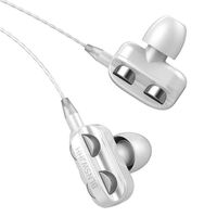 Bluelans Dual Driver Oordopjes AUX 3.5mm - Oortjes Wired Earphones Wit