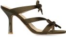 Sacha - Dames - Groene sandalen met hak en strikjes - Maat 41