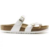 Birkenstock Mayari Dames Slippers White Patent Narrow-fit | Wit | Imitatieleer | Maat 38