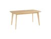 Table rectangulaire 6 personnes en bois clair 150 cm